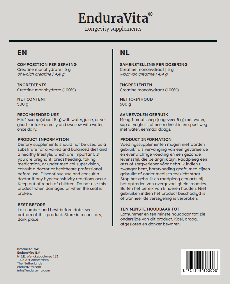 Čistý kreatinový prášek